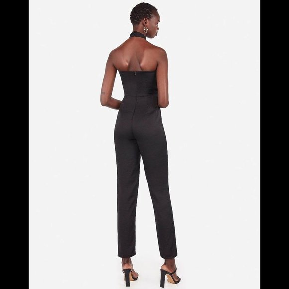 Express Satin Halter Neck Jumpsuit 00 - Picture 3 of 3